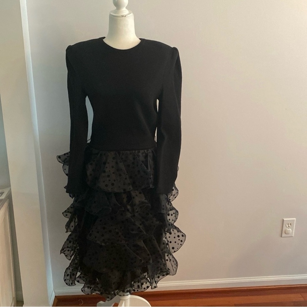 Raul Blanco hand loomed vintage dress | 14 | black